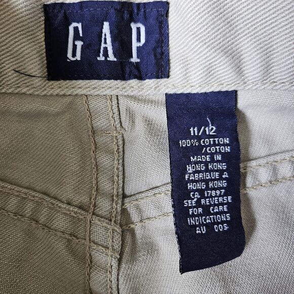 Vintage 90s Y2K Gap Unisex Long Shorts Tan Denim. Tag Size 11/12. Fit Liks 27" - Picture 5 of 8